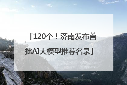 120个！济南发布首批AI大模型推荐名录