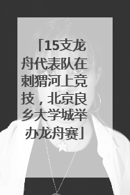 15支龙舟代表队在刺猬河上竞技，北京良乡大学城举办龙舟赛