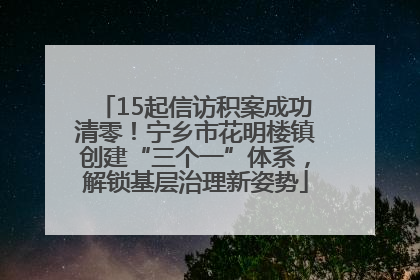 15起信访积案成功清零！宁乡市花明楼镇创建“三个一”体系，解锁基层治理新姿势