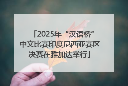 2025年“汉语桥”中文比赛印度尼西亚赛区决赛在雅加达举行