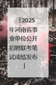 2025年河南省事业单位公开招聘联考笔试成绩发布