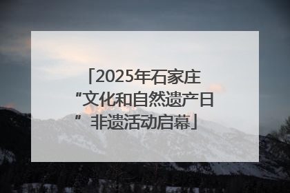 2025年石家庄“文化和自然遗产日”非遗活动启幕