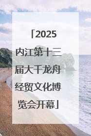 2025内江第十三届大千龙舟经贸文化博览会开幕