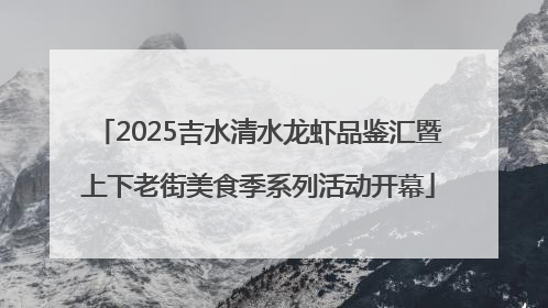 2025吉水清水龙虾品鉴汇暨上下老街美食季系列活动开幕