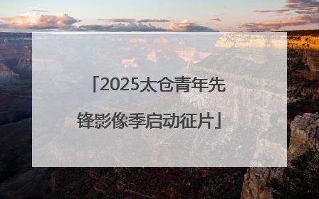 2025太仓青年先锋影像季启动征片