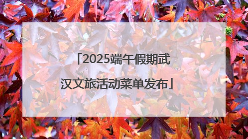 2025端午假期武汉文旅活动菜单发布