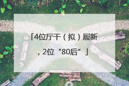 4位厅干（拟）履新，2位“80后”